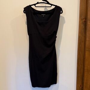 Express lined dress with side ruching size 4